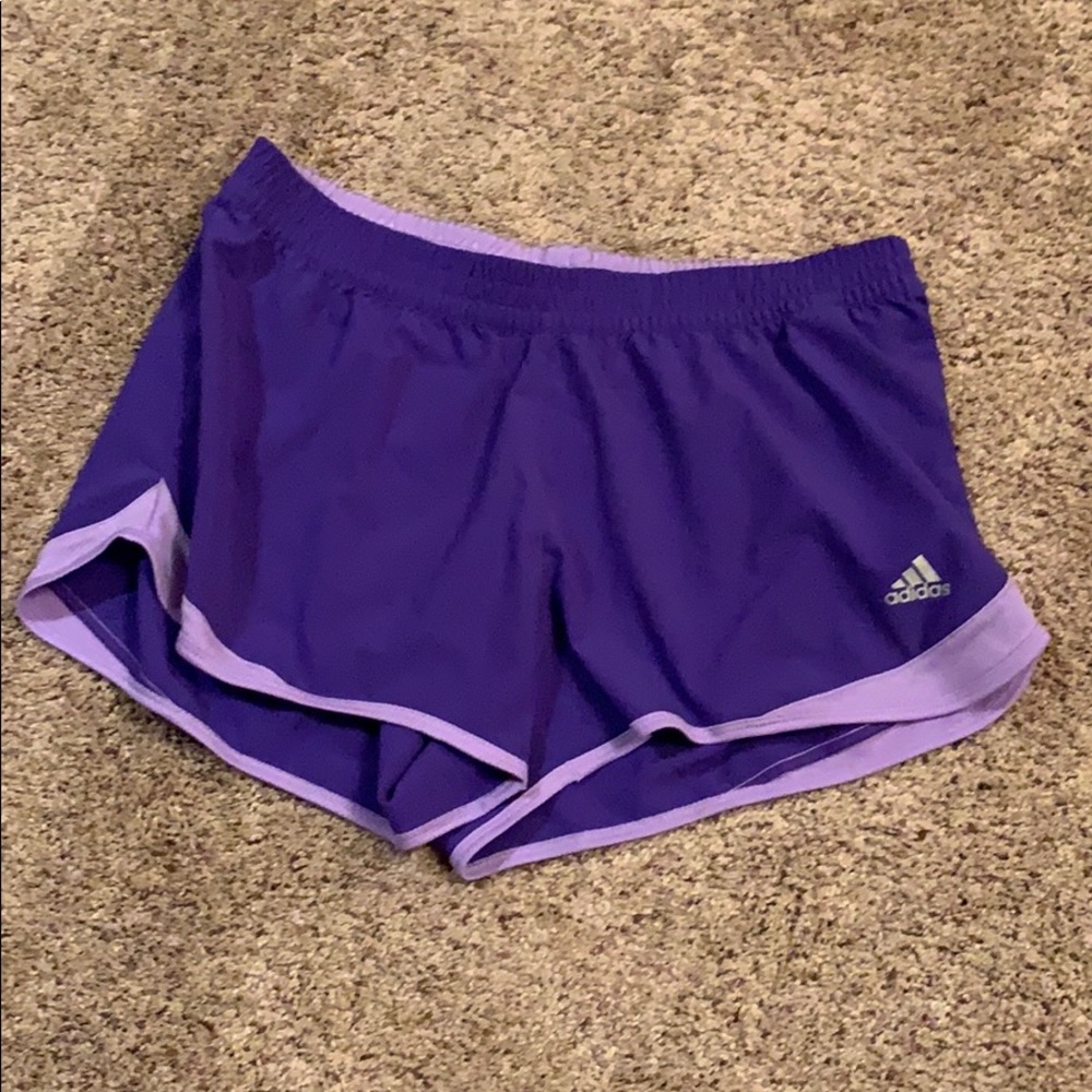 Purple running shorts